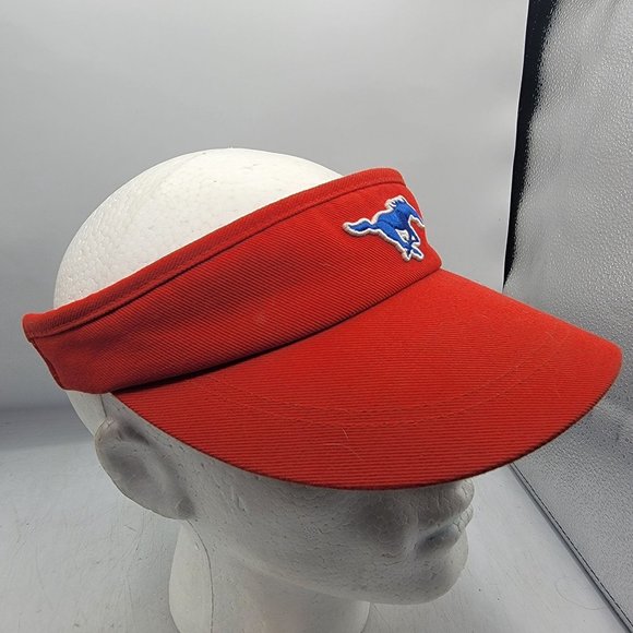 Nike Sideline SMU Mustangs Horse Red Visor Casual Comfort Adjustable Breathable - Picture 2 of 6